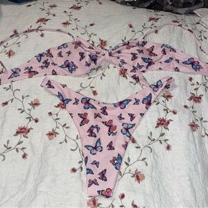 Women’s Butterfly Thong Bikini NWOT